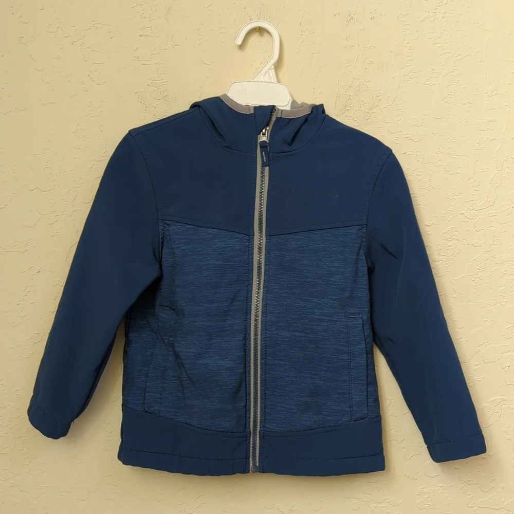 Denim 5/6 Free Country Denim Snowy Space Dye Soft Shell Fleece Jacket Size 5/6